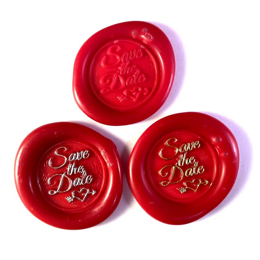 buy red save the date wax seal